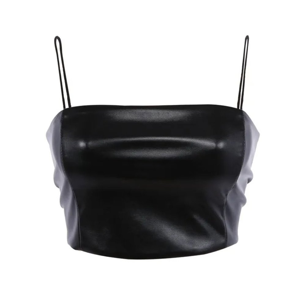 Faux Leather Camisole Top